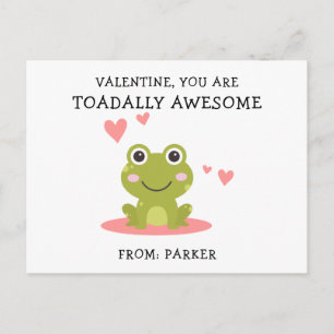 Cute Toadally Fantastisk Classroom Valentine-vykor Helg Vykort