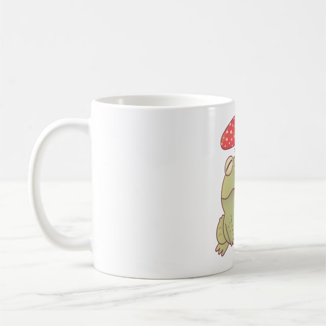 Cute Toadstool Toad Doodle Kaffemugg (Vänster)