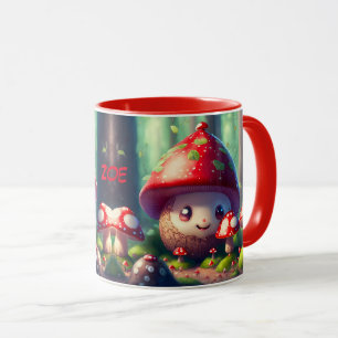 Cute toadstools i lycka till-anpassningsbarna mugg