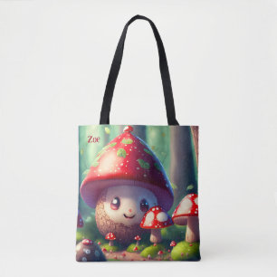 Cute toadstools i lycka till-anpassningsbarna tygkasse