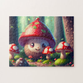 Cute toadstools i lycka till pussel