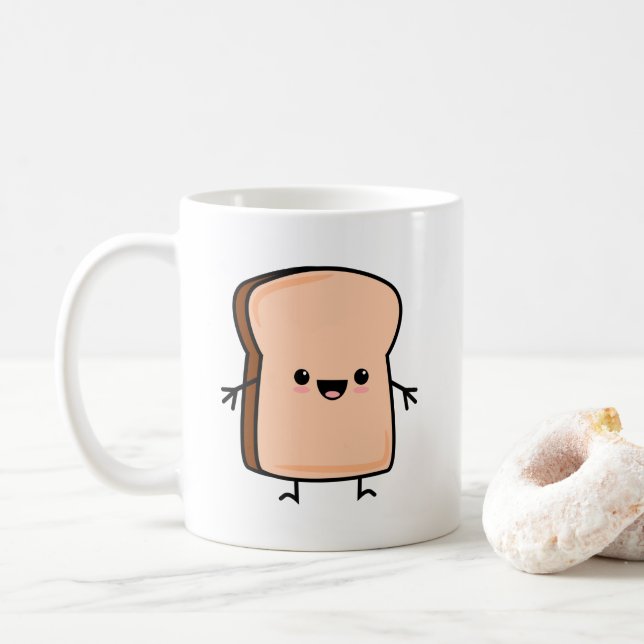 Cute Toast Bread Kaffemugg (Med munk)