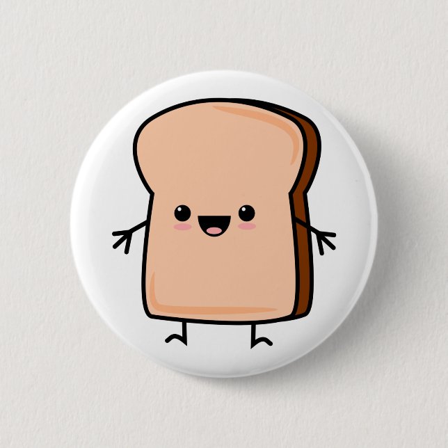 Cute Toast Bread Knapp (Framsida)