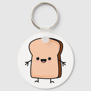 Cute Toast Bread Nyckelring