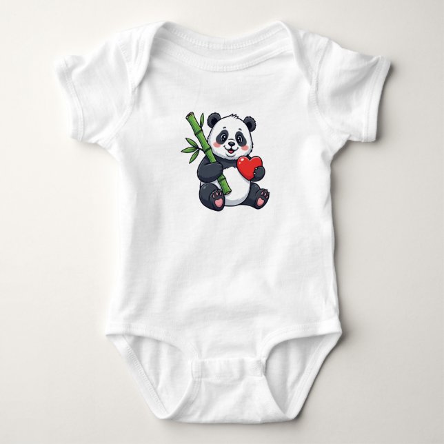 Cute Toddler Panda Design – Adorable Panda Illustr T Shirt (Framsida)