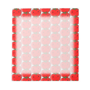Cute Tomato Background Mönster Anteckningsblock
