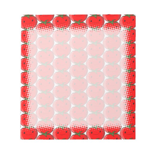 Cute Tomato Background Mönster Anteckningsblock (Framsida)