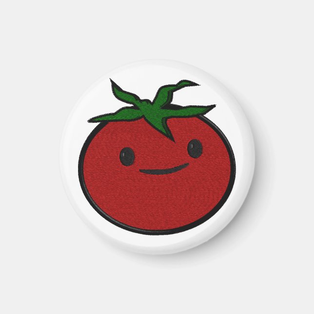 Cute Tomato Embroidery Print Magnet (Framsidan)
