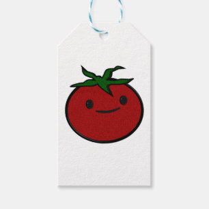 Cute Tomato Embroidery Print Presentetikett