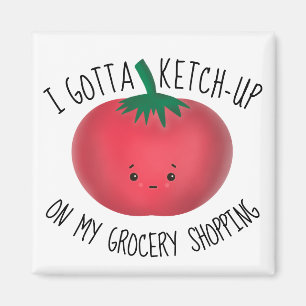 Cute Tomato Ketchup Livsmedel Magnet