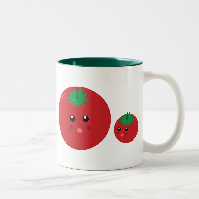Cute Tomato Två-Tonad Mugg (Höger)