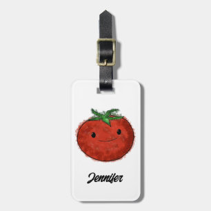 Cute Tomato Watercolor Bagagebricka