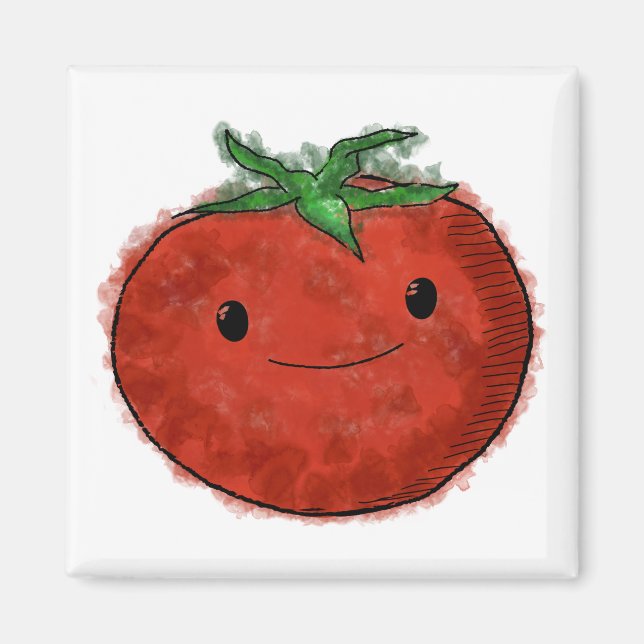 Cute Tomato Watercolor Magnet (Framsidan)