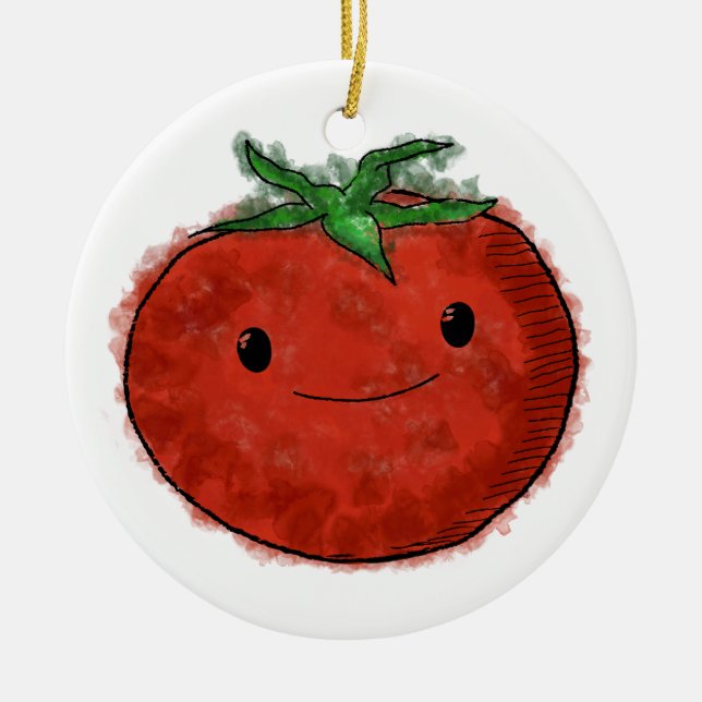 Cute Tomato Watercolor Ornament (Framsidan)