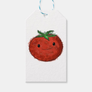 Cute Tomato Watercolor Presentetikett