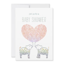 Cute Ton KÄRLEK Elephant Heart BABY SHOWER