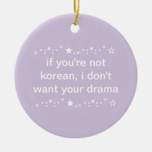 Cute Tonåring Aesthetic Kpop & Kdrama Julgransprydnad Keramik