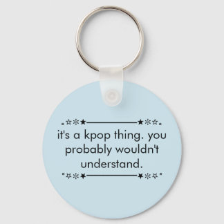 Cute Tonåring Blue Aesthetic Kpop Nyckelring