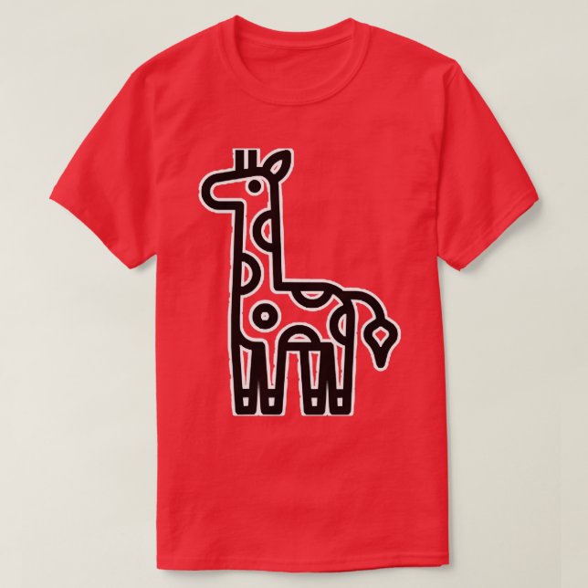 Cute toon Giraffe Giraffe Giraffes T Shirt (Design framsida)