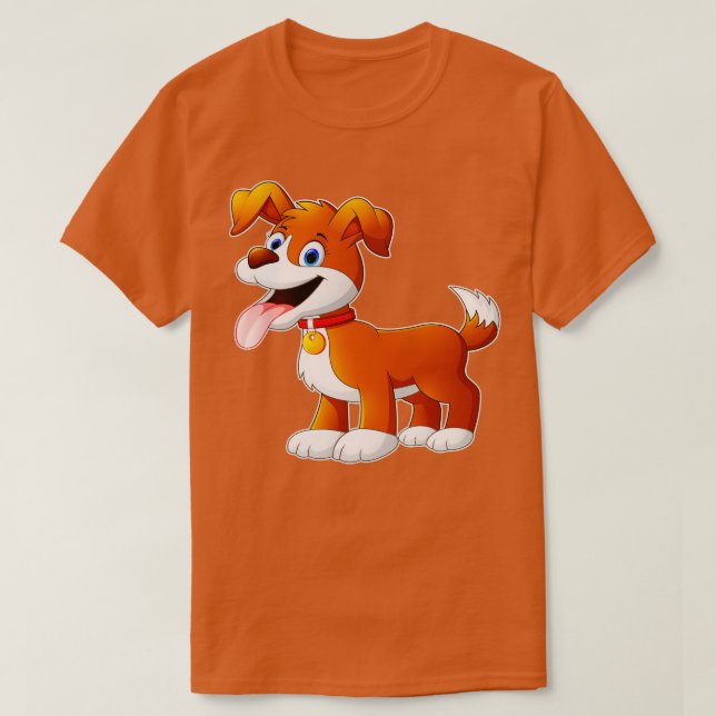 Cute toon Hund Funny Animals Kids Design T Shirt (Design framsida)
