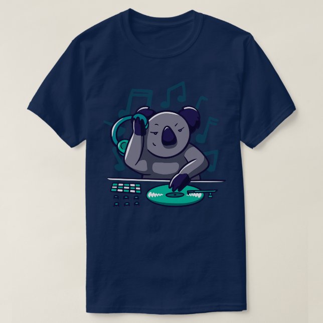 Cute toon Koala DJ T Shirt (Design framsida)