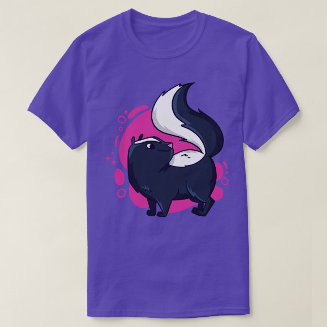 Cute toon Skunk T Shirt (Design framsida)