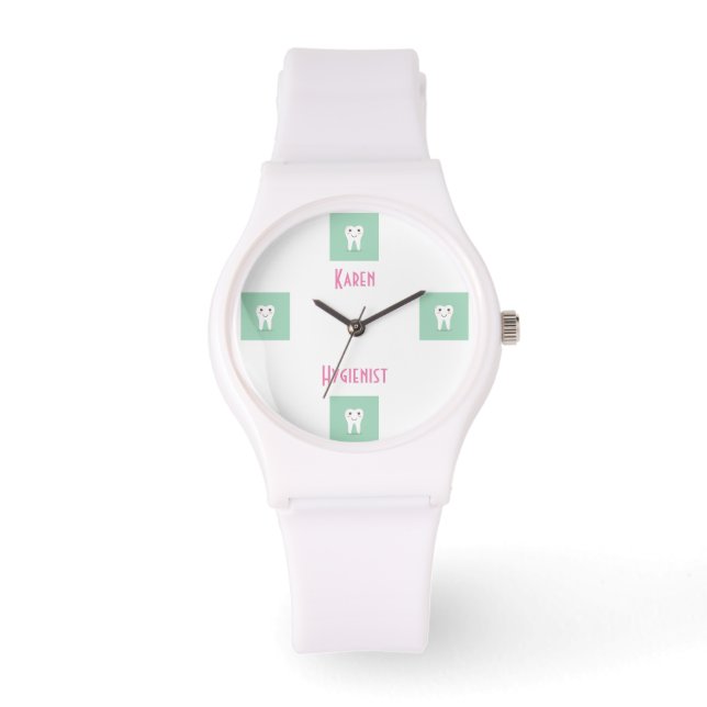 Cute Tooth Dental Hygienist work Armbandsur (Framsida)