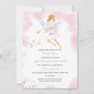 Cute Tooth Fairy Brev Inbjudningar