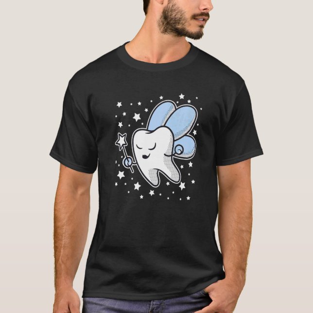 Cute Tooth Fairy Halloween Costume Dental Assistan T Shirt (Framsida)