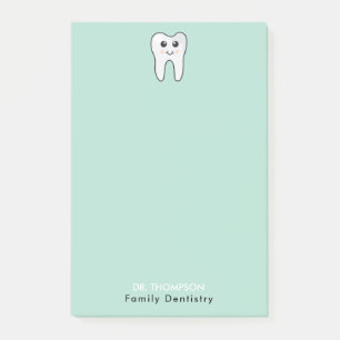 Cute Tooth Family Tandvård Post-it Block