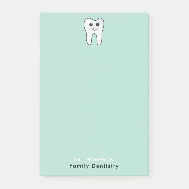 Cute Tooth Family Tandvård Post-it Block (Framsida)