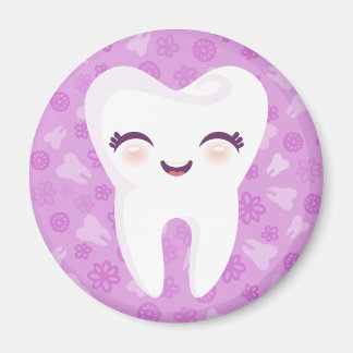 Cute Tooth - Lila Magnet