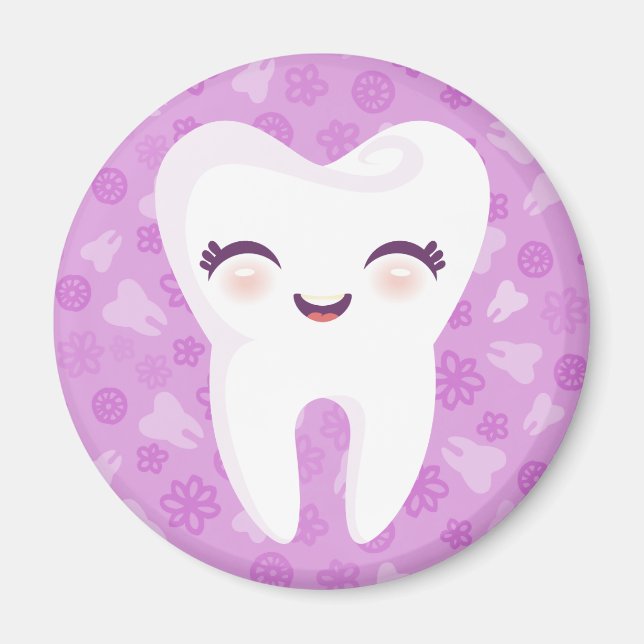 Cute Tooth - Lila Magnet (Framsidan)