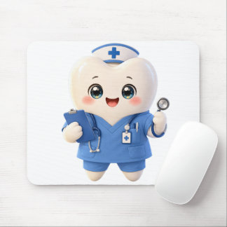 Cute Tooth Nurse Mouse Pad | Dental Gift Musmatta