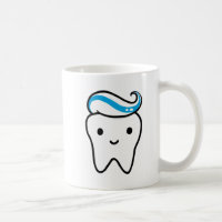 Cute Tooth with Toothpaste Kawaii Molar