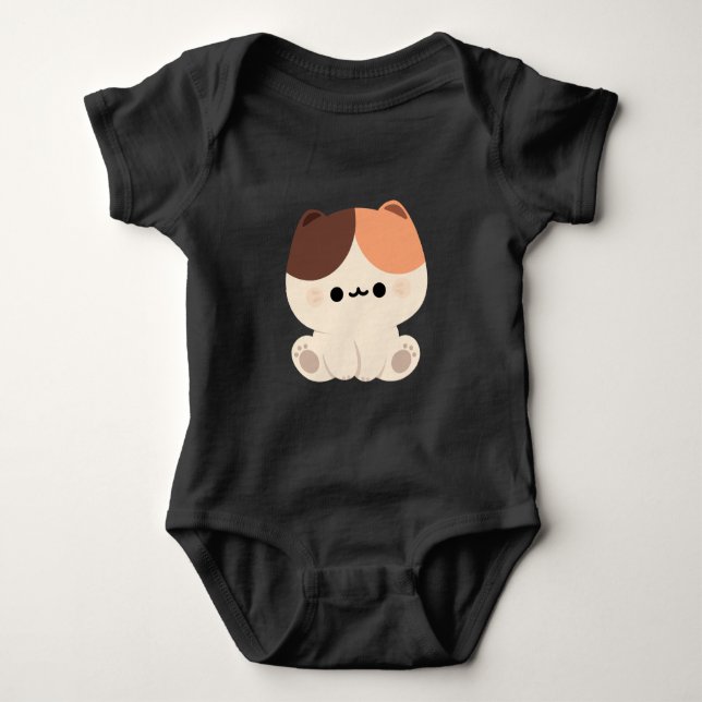 Cute Tortie Cat T Shirt (Framsida)
