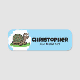 Cute Tortoise Anpassningsbar Namnbricka