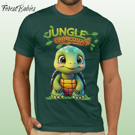 Cute Tortoise Box Turtle Animal Character Green 🐢 T Shirt