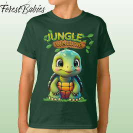 Cute Tortoise Box Turtle Animal Character Green 🐢 T Shirt