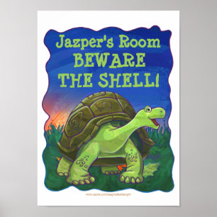 Cute Tortoise Personlig Room Poster