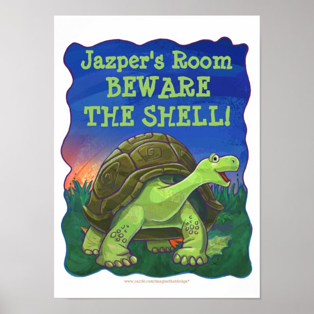 Cute Tortoise Personlig Room Poster (Framsidan)