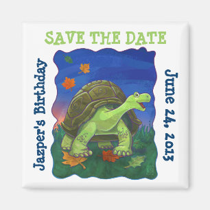 Cute Tortoise Spara datum Magnet