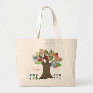 Cute Tote Bag - Imagine - Button Träd Jumbo Tygkasse