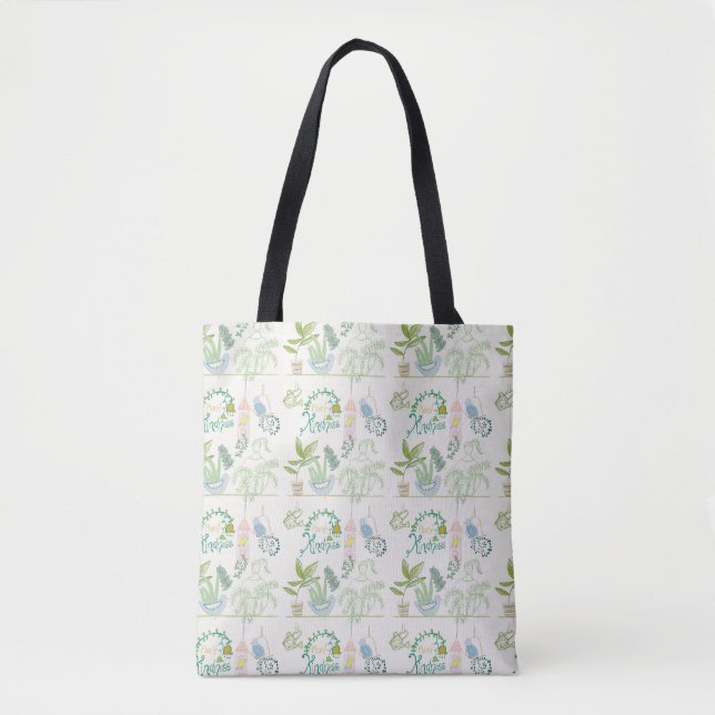 Cute Tote Bag Plant Thbeen Tygkasse (Framsida)