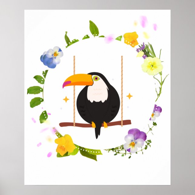 Cute Toucan Bird Poster (Framsidan)
