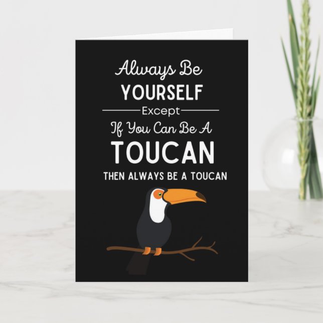 Cute Toucan Cards Bird Funny Animal Tropical Kort (Framsida)