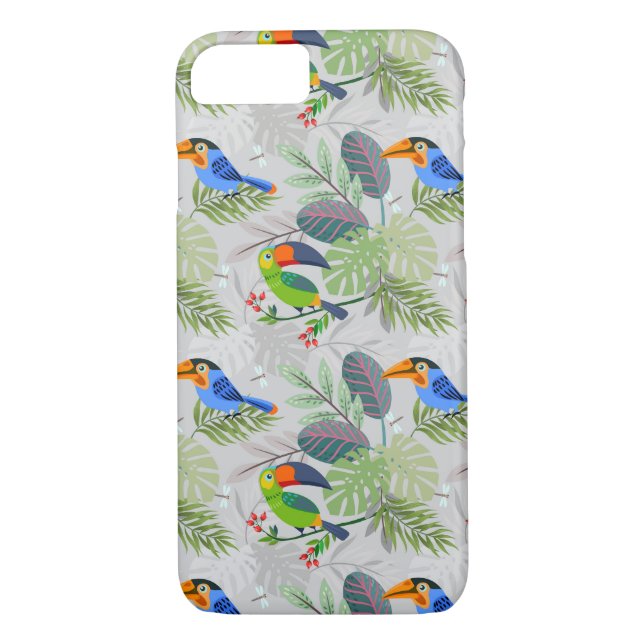 Cute Toucan-fågel, Mönster, vattenfärger Case-Mate iPhone Skal (Baksida)