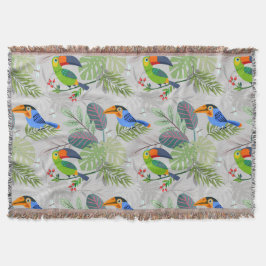 Cute Toucan-fågel, Mönster, vattenfärger Filt