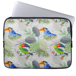 Cute Toucan-fågel, Mönster, vattenfärger Laptop Fodral
