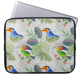 Cute Toucan-fågel, Mönster, vattenfärger Laptop Fodral